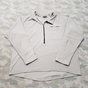 Schoffel Sweatshirt Womens Large Gray Quarter Zip Outdoors Long Sleeve Fleece